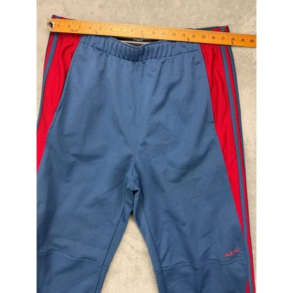 VTG 2004 Adidas Men's Track Pants‎ XL Blue Red Colorblock 100% Polyester RARE - Picture 2 of 9